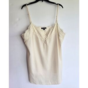 Mittoshop Cream Lace Trim Cami, Size L